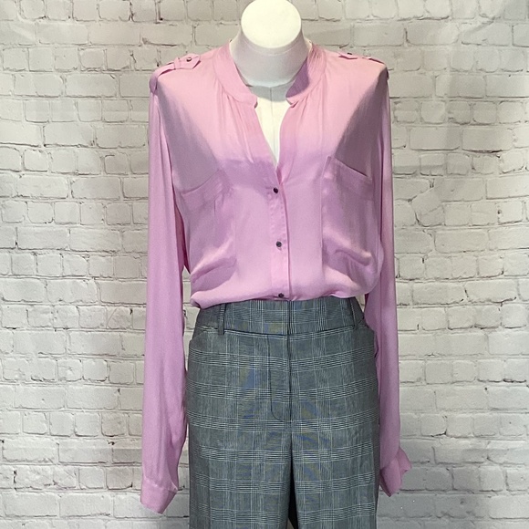 L'AGENCE Tops - L’agence Pink Long Sleeve Blouse GUC Size 8